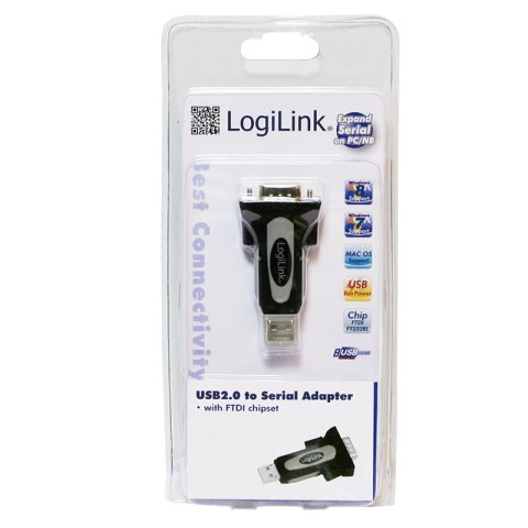 Adapter LOGILINK Adapter USB 2.0 na port szeregowy AU0034 USB - RS232 DB9 Adapter LOGILINK Adapter USB 2.0 na port szeregowy AU0034 USB - RS232 DB9
