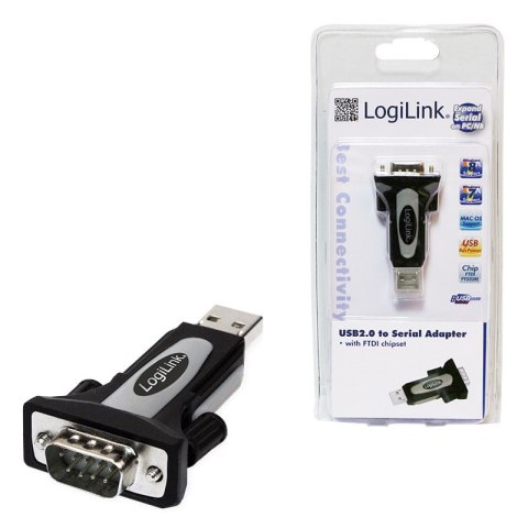 Adapter LOGILINK Adapter USB 2.0 na port szeregowy AU0034 USB - RS232 DB9 Adapter LOGILINK Adapter USB 2.0 na port szeregowy AU0034 USB - RS232 DB9