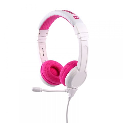 Słuchawki na głowę z mikrofonem BUDDYPHONE BP-SCHOOLP-PINK (1.4m /3.5 mm wtyk/Biało-różowy) Słuchawki na głowę z mikrofonem BUDDYPHONE BP-SCHOOLP-PINK (1.4m /3.5 mm wtyk/Biało-różowy)
