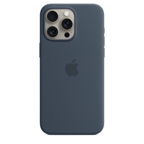 Apple iPhone 15 Pro Max Silicone Case with MagSafe - Storm Blue Apple iPhone 15 Pro Max Silicone Case with MagSafe - Storm Blue