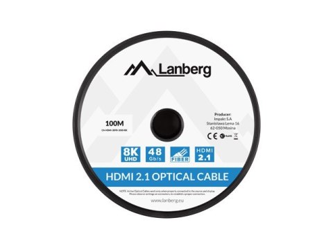 LANBERG CA-HDMI-30FB-1000-BK 100m /sHDMI typ A HDMI typ A