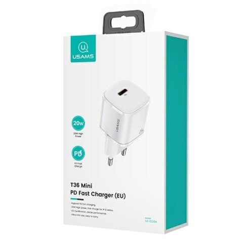 Zasilacz USAMS Usa000844(1x USB typ C\3000mA\12V) Zasilacz USAMS Usa000844(1x USB typ C\3000mA\12V)