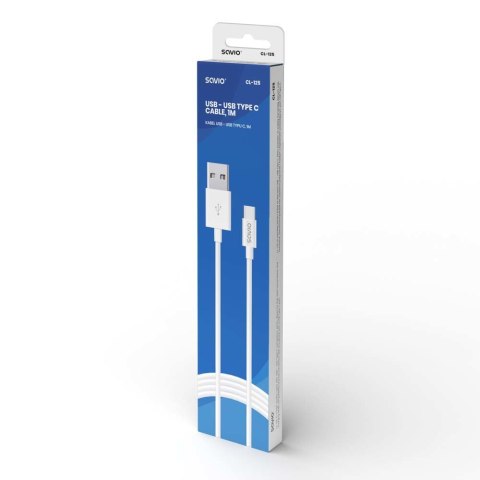 Kabel SAVIO CL-125 (USB typu C - USB 2.0 typu A ; 1m; kolor biały) Kabel SAVIO CL-125 (USB typu C - USB 2.0 typu A ; 1m; kolor biały)