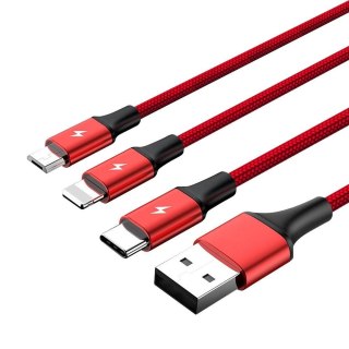 UNITEK PRZEWÓD USB 3IN1CHARGING (C,LIGHTNING,MUSB)