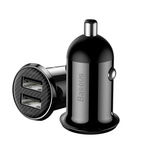 BASEUS ŁADOWARKA SAMOCHODOWA 2X USB 4.8A (CZARNA) BASEUS ŁADOWARKA SAMOCHODOWA 2X USB 4.8A (CZARNA)
