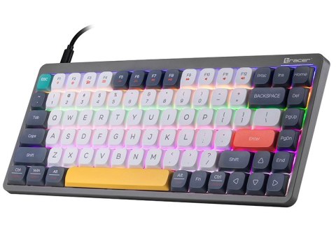 TRACER KLAWIATURA FINA 84 GREY OUTEMU RED SWITCH TRACER KLAWIATURA FINA 84 GREY OUTEMU RED SWITCH