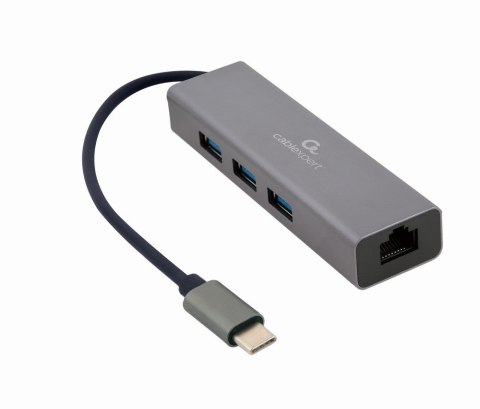 GEMBIRD ADAPTER USB-C -> LAN RJ-45 1GB NA KABLU HUB 3X USB 3.1 GEMBIRD ADAPTER USB-C -> LAN RJ-45 1GB NA KABLU HUB 3X USB 3.1