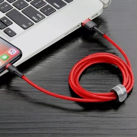 BASEUS KABEL LIGHTNING USB CAFULE1,5A 2M CZERWONY BASEUS KABEL LIGHTNING USB CAFULE1,5A 2M CZERWONY