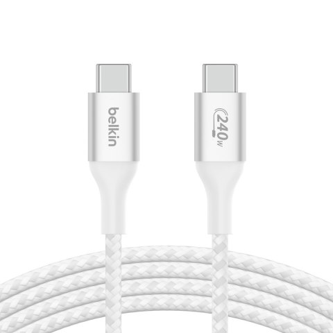 BELKIN KABEL BOOST CHARGE USBC-C 240W 1M, BIAŁY