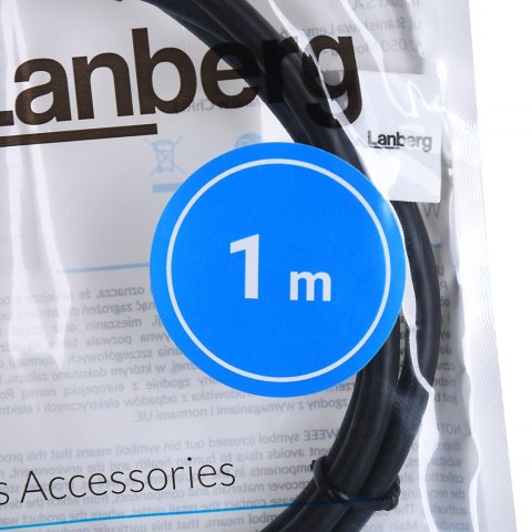 LANBERG KABEL USB-A 3.0 M/M 1M CZARNY CA-USBA-30CU-0010-BK