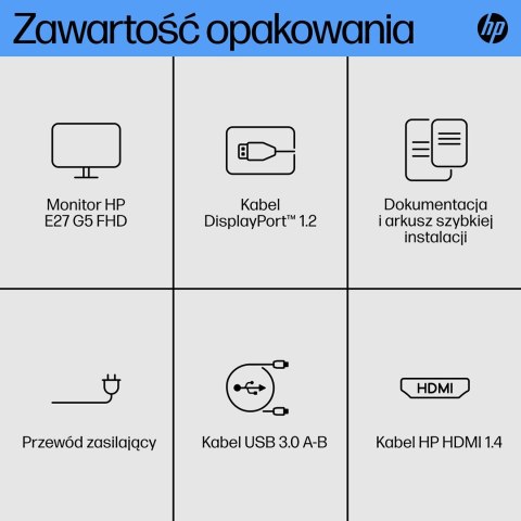 MONITOR HP LED 27" E27 G5 (6N4E2AA) MONITOR HP LED 27" E27 G5 (6N4E2AA)