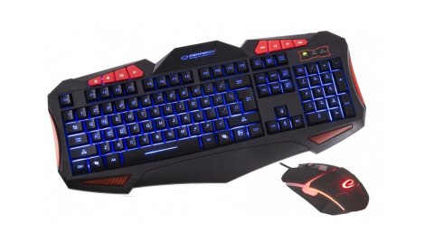 Zestaw klawiatura + mysz membranowa Esperanza EGK3000 (USB 2.0; kolor czarny; optyczna) Zestaw klawiatura + mysz membranowa Esperanza EGK3000 (USB 2.0; kolor czarny; optyczna)