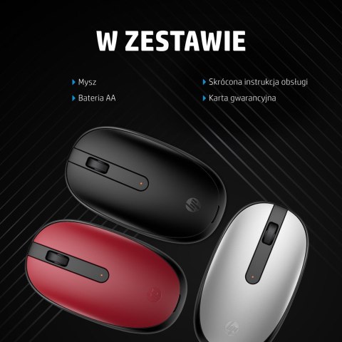 Mysz HP 240 Empire Red Bluetooth Mouse bezprzewodowa czerwono-czarna 43N05AA Mysz HP 240 Empire Red Bluetooth Mouse bezprzewodowa czerwono-czarna 43N05AA