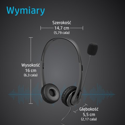 Słuchawki z mikrofonem HP Stereo 3.5mm Headset G2 przewodowe czarne 428H6AA Słuchawki z mikrofonem HP Stereo 3.5mm Headset G2 przewodowe czarne 428H6AA