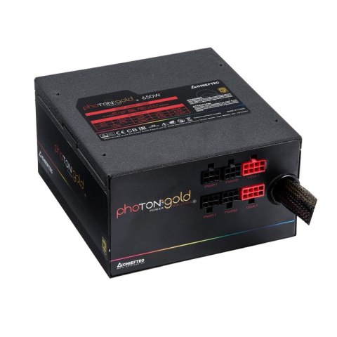 Zasilacz Chieftec Photon Gold GDP-650C-RGB (650 W; Aktywne; 140 mm)