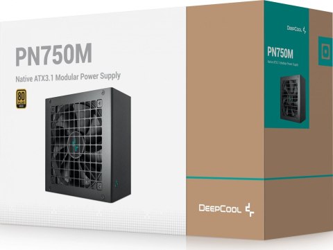 Zasilacz DeepCool PN 80+Gold (Modular Cable) EU PLUG ATX 3.1 (R-PN750M-FC0B-EU)