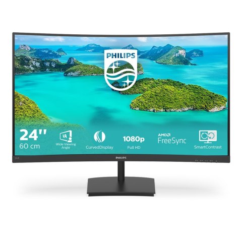 MONITOR PHILIPS LED 23,6" 241E1SCA/00 MONITOR PHILIPS LED 23,6" 241E1SCA/00