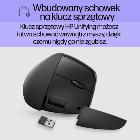 Mysz HP 920 Ergonomic Vertical Mouse Black bezprzewodowa czarna Mysz HP 920 Ergonomic Vertical Mouse Black bezprzewodowa czarna