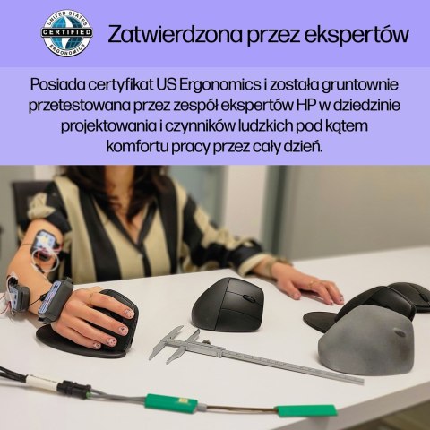 Mysz HP 920 Ergonomic Vertical Mouse Black bezprzewodowa czarna Mysz HP 920 Ergonomic Vertical Mouse Black bezprzewodowa czarna