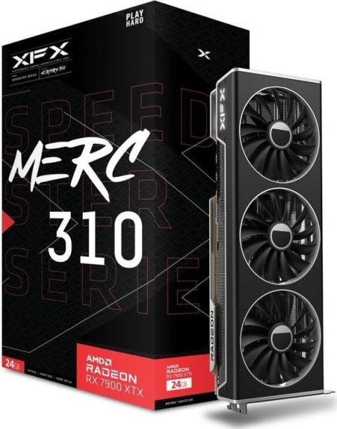 Karta graficzna XFX Radeon RX 7900 XTX Speedster MERC 310 Black Edition 24GB GDDR6 RX-79XMERCB9