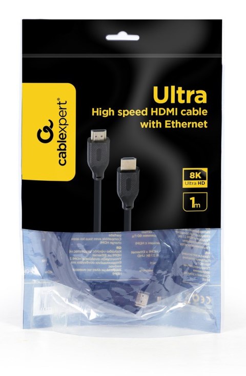 GEMBIRD KABEL HDMI ULTRA HIGH SPEED ETHERNET 8K 1M GEMBIRD KABEL HDMI ULTRA HIGH SPEED ETHERNET 8K 1M