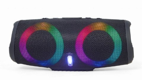 GEMBIRD PRZENOŚNY GŁOŚNIK BLUETOOTH LED RMS 2X 5W, WBUDOWANY MIKROFON, KOLOR CZARNY, USB, AUX, MICROSD