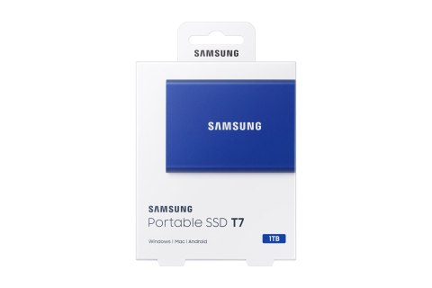 Dysk zewnętrzny SSD Samsung T7 (1TB; USB 3.2; niebieski; MU-PC1T0H/WW) Dysk zewnętrzny SSD Samsung T7 (1TB; USB 3.2; niebieski; MU-PC1T0H/WW)