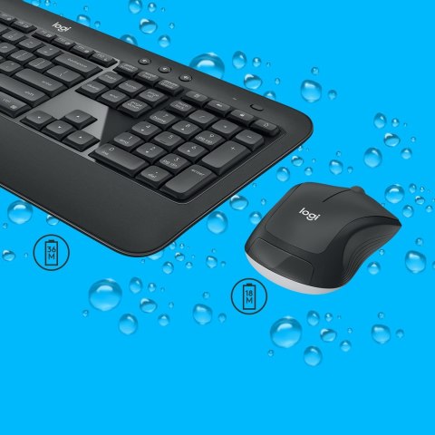 Zestaw klawiatura + mysz membranowa Logitech MK540 920-008685 (USB; kolor czarny; optyczna; 1000 DPI) Zestaw klawiatura + mysz membranowa Logitech MK540 920-008685 (USB; kolor czarny; optyczna; 1000 DPI)