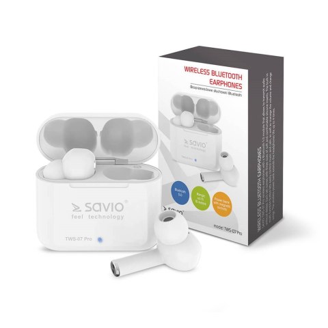 SAVIO BEZPRZEWODOWE SŁUCHAWKI BLUETOOTH 5.0 Z POWER BANKIEM TWS-07 PRO