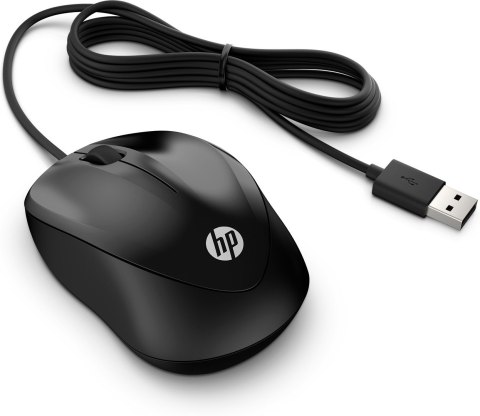 Mysz HP 1000 Wired Optical Mouse with 3 Buttons and 1000 DPI przewodowa czarna 4QM14AA Mysz HP 1000 Wired Optical Mouse with 3 Buttons and 1000 DPI przewodowa czarna 4QM14AA