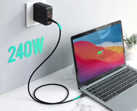 AUKEY CB-SCC241 KABEL USB-C 5A 240W 20V 1M SILICONE AUKEY CB-SCC241 KABEL USB-C 5A 240W 20V 1M SILICONE