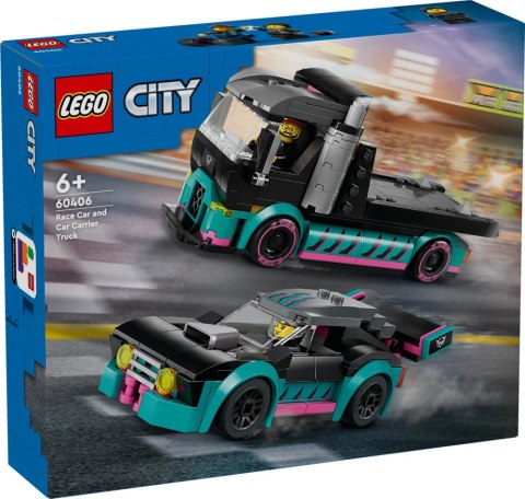 LEGO 60406 City - Samochód wyścigowy i laweta LEGO 60406 City - Samochód wyścigowy i laweta
