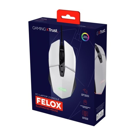 Mysz gamingowa TRUST GXT109P Felox Biała Mysz gamingowa TRUST GXT109P Felox Biała